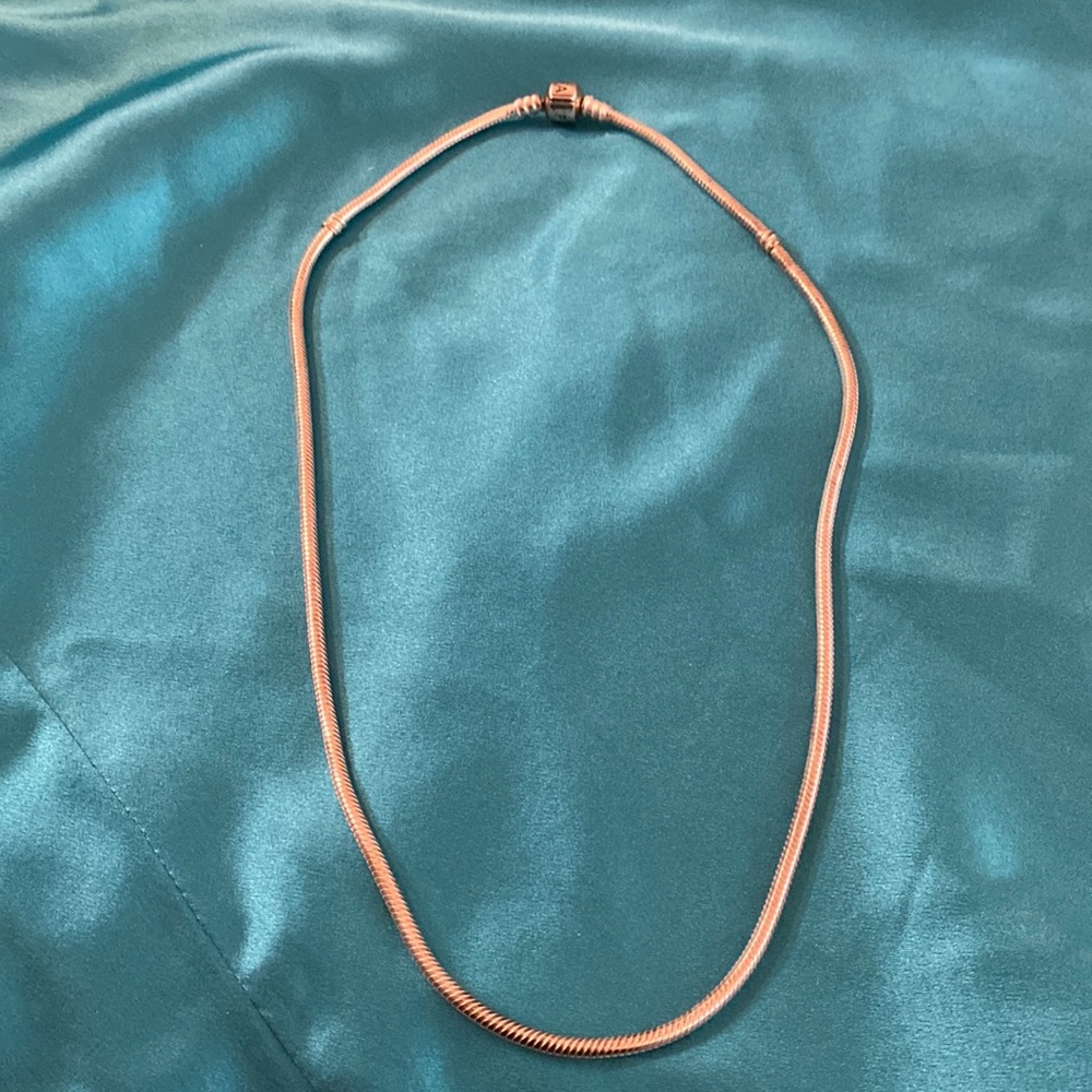 Pandora silver necklace 20 inch